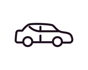 Sticker - flat bold automobile icon