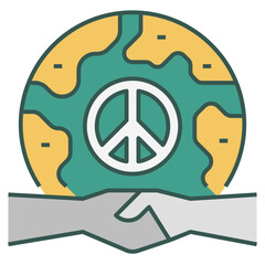 Poster - peace earth icon