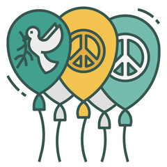 Poster - world peace day icon