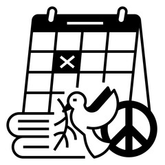 Poster - world peace day icon