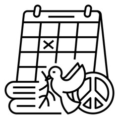 Poster - world peace day icon