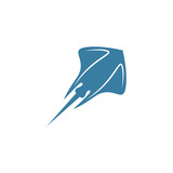Fototapeta Miasto - Stingray logo icon design illustration