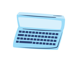 Sticker - flat blue laptop