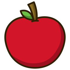 Sticker - red apple illustration