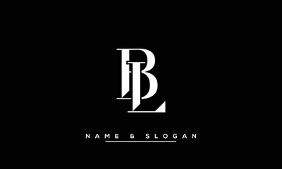 bl, lb, b, l abstract letters logo monogram