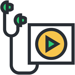 Canvas Print - Walkman Vector Icon