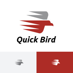 Wall Mural - Quick Bird Fast Rapid Eagle Flying Wings Logo