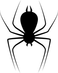 Halloween spider's vector. Black spider on white background free vector