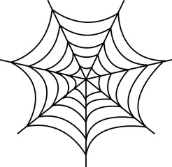 Poster - Spider web black isolated with white background. Free vector for print. Halloween