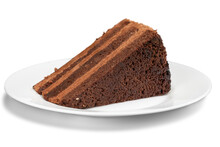 Chocolate Mud Cake On White Plate