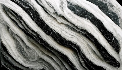 Canvas Print - Luxurious black marble texture. Marble ink from exquisite original painting for abstract background. Detailed marble slab. White granite ceramic tiles. 3d illustration