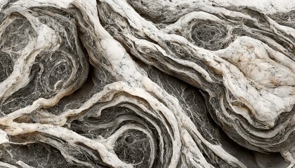 Sticker - Luxurious gray silver marble texture. Marble ink from exquisite original painting for abstract background.  White gray granite ceramic tiles for interior and exterior decoration. , AI