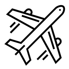 Sticker - Airplane, Flight, Jet, Logistic, Logistics, Transport, Transportation, illustration, vector, icon
