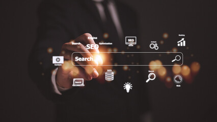 seo. search engine optimization. digital online marketing andinetrmet technology concept.
