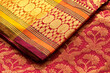 Indian silk sari close up. Background