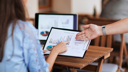 Wall Mural - close up. business colleagues discussing financial data .