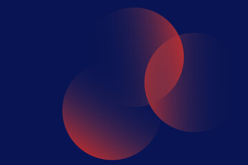 Wall Mural - dark blue background with red gradient circles