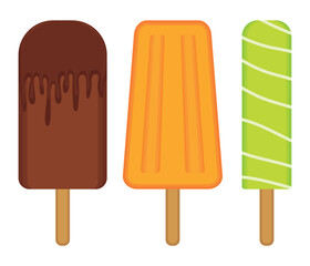 Wall Mural - Popsicle Isolated Cold Icecream Stick