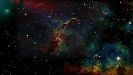 Galaxy in space with stars and nebulae