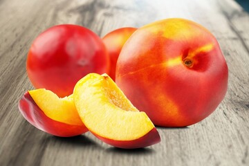 Poster - Fresh ripe sweet Peach fruit