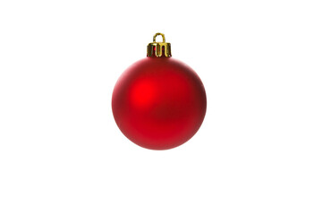 Canvas Print - Red Christmas holiday ornament on transparent background