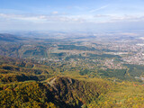 Fototapeta Mapy - Aerial Autumn view of Vitosha Mountain, Bulgaria
