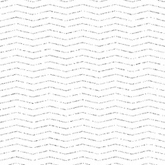 Wall Mural - Dotted zig-zag lines seamless pattern. Black and white stipple background. Horizontal Polka dot stripes repeating wallpaper. Abstract minimalistic texture. Monochrome texture. 