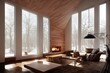 Scandinavian wooden cabin house 