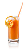 Fototapeta Kawa jest smaczna - Cocktail orange juice glass drink cold drink isolated