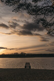 Fototapeta Dmuchawce - sunset over the sea