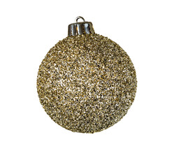 Canvas Print - Gold holiday ornament on transparent background 