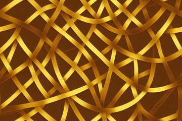 Canvas Print - Seamless geometric pattern. With gold color line ornament. creative design for different backgrounds. Seamless horizontal borders with repeating line texture.