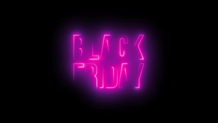 Wall Mural - Black Friday sale neon glow light sign