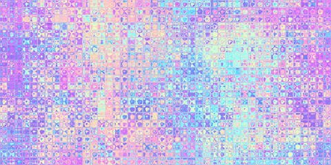 Wall Mural - Seamless trendy iridescent rainbow surreal molten fantasy glass refraction background texture. Soft pastel holographic pattern. Modern unicorn gradient foil abstract nostaligic vaporwave light effect.