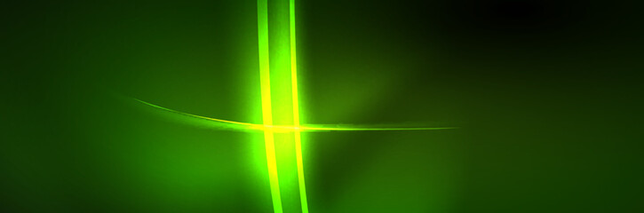 Neon glowing fluid wave lines, magic energy space light concept, abstract background wallpaper design