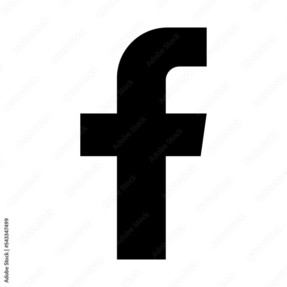 icono de facebook negro transparente