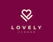 Heart Love Romantic Romance Minimalist Attractive Simple Modern Vector Logo Design