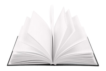Wall Mural - open empty notebook on background