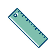 Sticker - ruler icon vector design template in white background