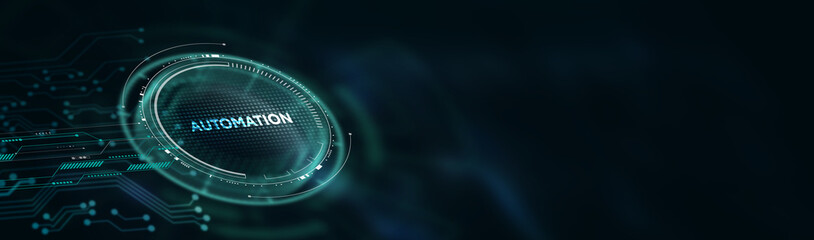 Automation Software concept as an innovation.  Business, Technology, Internet and network concept. 3d illustration