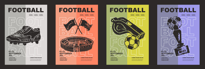 template sport layout design, soccer football. football league tournament poster vector illustration