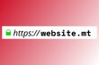 mt Endung: Website-URL mit der Endung von Malta in der Adresszeile eines Browsers
