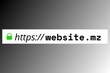 mz Endung: Website-URL mit der Endung von Mozambique in der Adresszeile eines Browsers