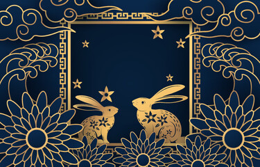 Chinese New Year Water Rabbit Background