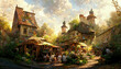 AI generated image of a fairy-tale tavern somewhere in Europe 