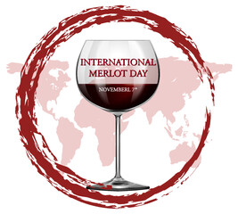 Wall Mural - International Merlot Day Banner Design