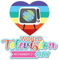 Wall Mural - World Television Day Logo Design