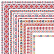 Collection of patterns with Uzbek motifs. Classic geometric textures for carpets. Vector illustration.