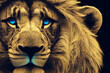 portrait of a lion. generative ai