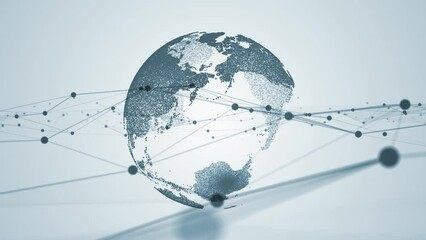 Aufkleber - Global communication network concept. Worldwide connection.